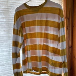 White and Yellow Striped Longsleeve